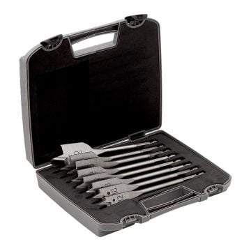 Bahco 9629-SET-8 12-32mm Flat Drill Bit Set For Wood x8 Pcs in Carry Case
