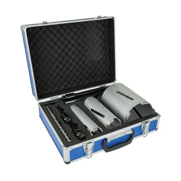 Mexco A10DCDKIT37 Premium Dry Diamond Core Drill Bit Kit x9 Pcs
