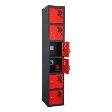 Armorgard PWS6P PowerStation 6 Locker Battery Charging Station Padlock Locking 230v