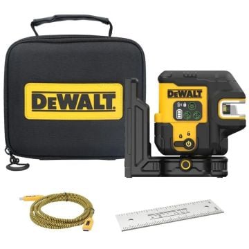 DeWalt DCLE14251GB-XJ USB Cross Line & Spot Green Beam Laser Body Only Inc USB-C Cable