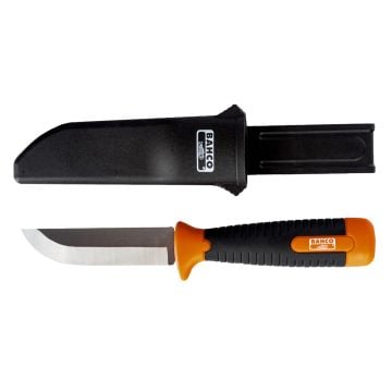 Bahco 2449 Heavy Duty Wrecking Knife With Curved Blade & Rubberised Handle