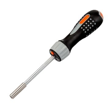 Bahco 808050L 1/4" Bit Holder LED Light Ratcheting Screwdriver x6 Pcs