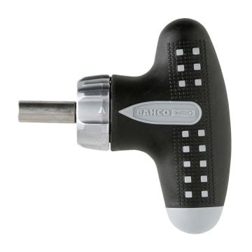 Bahco 808050TS 1/4" Bit Holder 95mm Stubby T-Handle Ratcheting Screwdriver