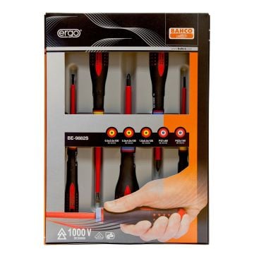 Bahco BE-9882S Ergo SL/PZ Screwdriver Set x5 Pcs