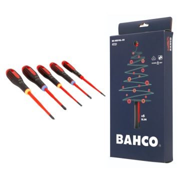 Bahco XMAS BE-9882SL ERGO Slim VDE Insulated Screwdriver Set x5 Pcs