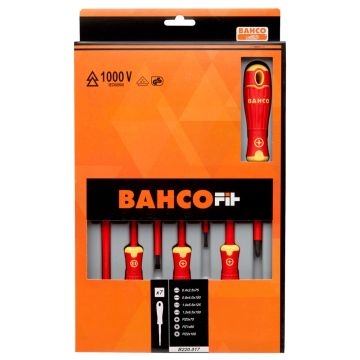 Bahco B220.017 BAHCOFIT Insulated PZ/SL Screwdriver Set In Plastic Carton x7 Pcs