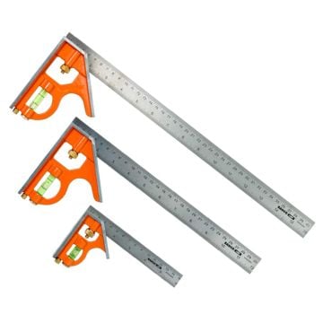 Bahco Combination Square Triple Pack 6" / 12" / 16"