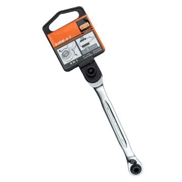 Bahco S4RM-4-7 Reversible 4-in-1 Ratchet Spanner 4/5/6/7mm