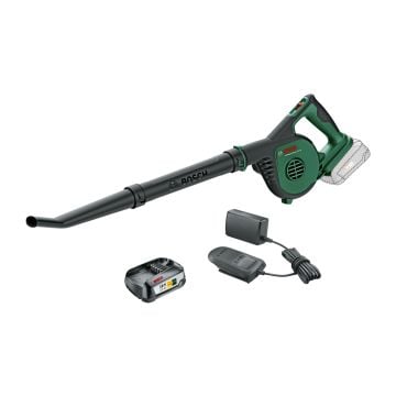 Bosch Green UniversalLeafBlower 18V-130 Cordless Leaf Blower Inc 1x 2.5Ah Batt