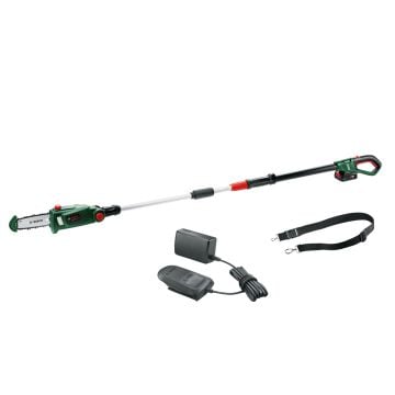 Bosch Green UniversalChainPole 18 Cordless Telescopic Pruner Inc 1x 2.5Ah Battery