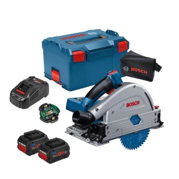 Bosch Professional GKT 18V-52 GC BITURBO Brushless 140mm Plunge Saw Inc 2x 8.0Ah Batts