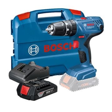 Bosch Professional GSB 18V-21 Combi Drill Inc 2x 1.5Ah Batts In L-Case Carry Case