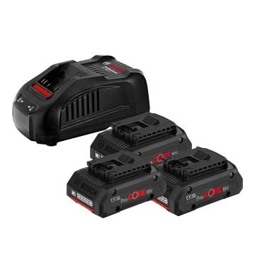 Bosch Professional GBA 18v ProCORE Starter Set 3x 4.0Ah Batteries & GAL 1880 CV Charger
