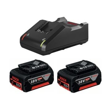 Bosch Professional 18v Li-ion CoolPack Starter Set 2x 4.0Ah Batteries & GAL 18 V-40 Charger