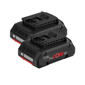 Bosch Professional GBA 18v ProCORE Battery 4.0Ah 1600A016GB Twin Pack
