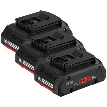 Bosch Professional GBA 18v ProCORE Battery 4.0Ah 1600A016GB Triple Pack