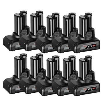 Bosch Professional GBA 10.8v / 12v 4.0Ah Li-ion Battery 2607336780 / 1600Z0002Y Pack x10 Pcs