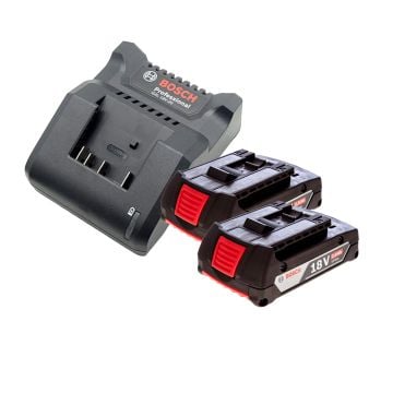 Bosch Professional 18v Li-ion Battery 2.0Ah Twin Pack Inc GAL 18V-20 Charger