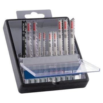 Bosch PRO Jigsaw Blade Set For Hardwood & Laminate 83mm x10 Pcs 2607011941