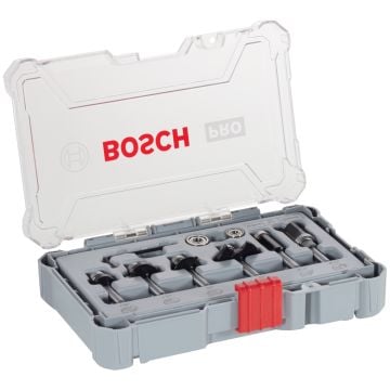Bosch Professional Trim & Edging 1/4" Router Bit Set x6 Pcs 2607017470