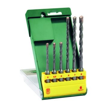 Bosch SDS+ Plus Carbide Hammer S2 Drill Bit Set x6 Pcs