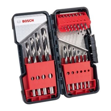 Bosch PointTeQ HSS Twist Drill Bit Set In Tough Case x18 Pcs 2608577350