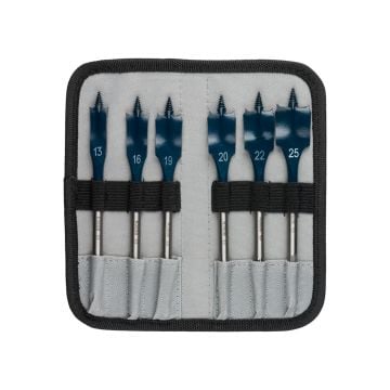 Bosch Self Cut Speed Flat Spade Drill Bit Set Hex Shank x6 Pcs 2608595425