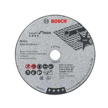 Bosch 76mm Expert for Inox Mini Grinding Disc for GWS 12V-76 x5 Pcs