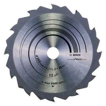 Bosch Speedline Circular Saw Blade for Wood 165x20x1.7x12T