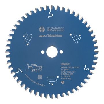 Bosch Expert 2608644095 165mm Circular Saw Blade For Aluminium 165x20x2.6x52T