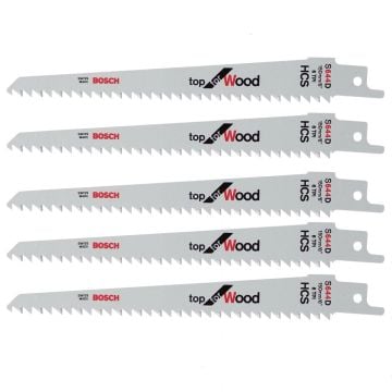 Bosch S644D HCS Top for Wood Reciprocating Saw Blades x5 2608650673