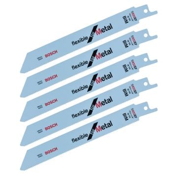 Bosch S922EF BIM Flexible for Metal Reciprocating Saw Blades x5 2608656015