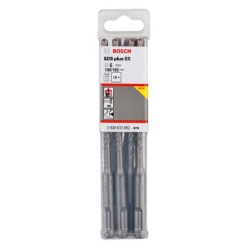 Bosch SDS-plus-5 Drill Bits 6mm x 100mm x 160mm Pack of x10 2608833892