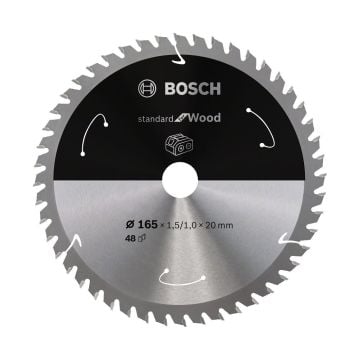 Bosch Standard for Wood Circular Saw Blade for Cordless Saws 165x1.5/1x20 T48