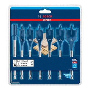 Bosch Expert Self Cut Speed Flat Spade Drill Bit Set x7 Pcs 2608900334