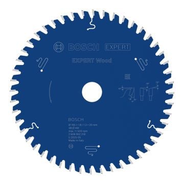 Bosch EXPERT Wood Circular Saw Blade 165mm x 1.3mm x 20mm 2608902218 