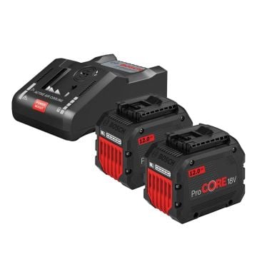 Bosch Professional GBA 18v ProCORE Starter Set 2x 12.0Ah Batteries & GAL 18 V-160 C Charger
