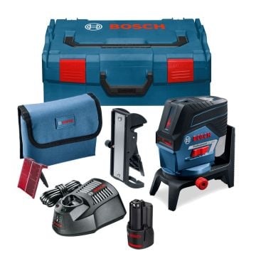 Bosch Professional GCL 2-50 C 10.8v / 12v Combi Laser Measuring Tool, RM2 Wall Mount Inc 1x 2.0Ah Batt In L-Boxx