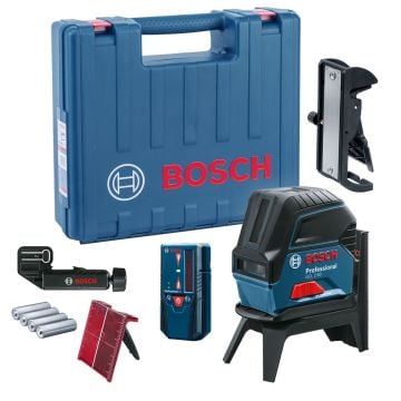 Bosch Professional GCL 2-50 10.8v / 12v Self-Levelling Combi Line & Point Laser Measuring Tool + LR6 Receiver
