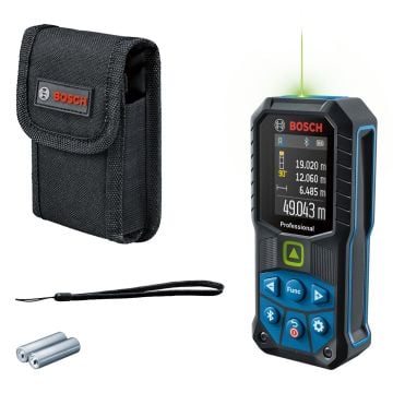 Bosch Professional GLM 50-27 CG Green Bluetooth Laser Measuring Tool 50m Inc 2x AA Batts