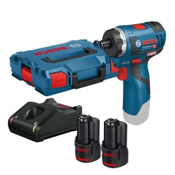 Bosch Professional GSR 12V-20 HX 10.8v / 12v Brushless Hex Drill Driver Inc 2x 2.0Ah Batts