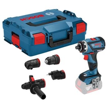 Bosch Professional GSR 18V-60 FCC FlexiClick Drill Driver Inc 4x Chucks Body Only In L-Boxx