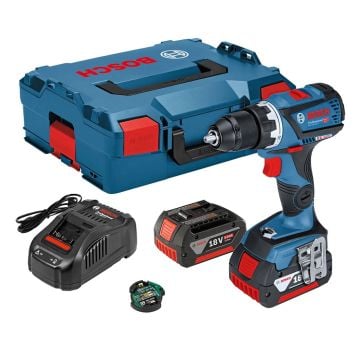 Bosch Professional GSR 18V-60 C Brushless Drill Driver Inc GCY 30-4 Module & 2x 5.0Ah Batts