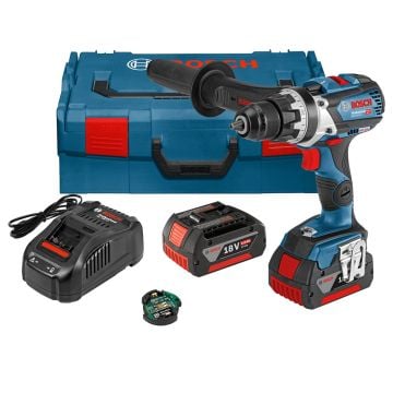 Bosch Professional GSR 18V-85 C Brushless Drill Driver Inc GCY 30-4 Module & 2x 5.0Ah Batts