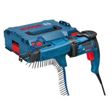 Bosch Professional GSR 6-45 TE + MA 55 Drywall Screwdriver & Adapter In L-Boxx Carry Case