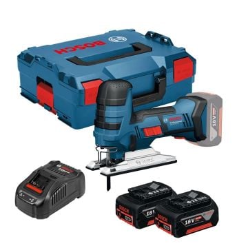 Bosch Professional GST 18 V-LI S 18v Barrel Grip Handle Jigsaw Inc 2x 4.0Ah Batts