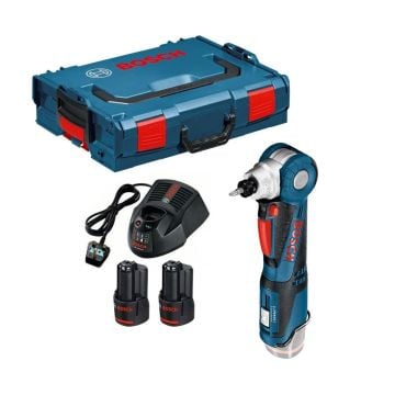 Bosch Professional GWI 12V-5 10.8v / 12v Cordless Angle Screwdriver Inc 2x 2.0Ah Batts