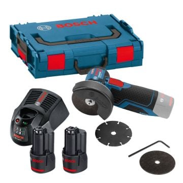 Bosch Professional GWS 12V-76 10.8v / 12v Brushless 76mm / 3" Angle Grinder Inc 2x 2.5Ah Batts