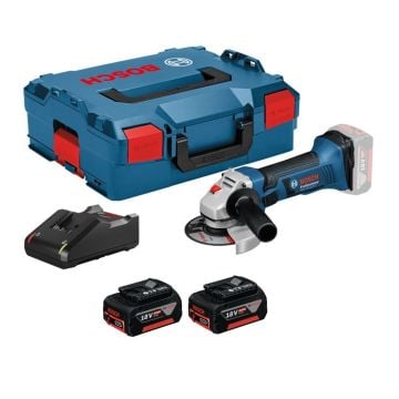 Bosch Professional GWS 18-125 V-LI 125mm / 5" Angle Grinder Inc 2x 4.0Ah Batts