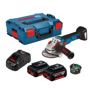Bosch Professional GWS 18V-10 SC 125mm / 5" Angle Grinder 2x 5.0Ah Batts